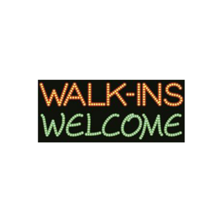 Cre8tion LED signs Walk-Ins Welcome, W0101, 23084 KK BB